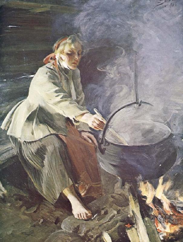 Anders Zorn i eidhuset Norge oil painting art